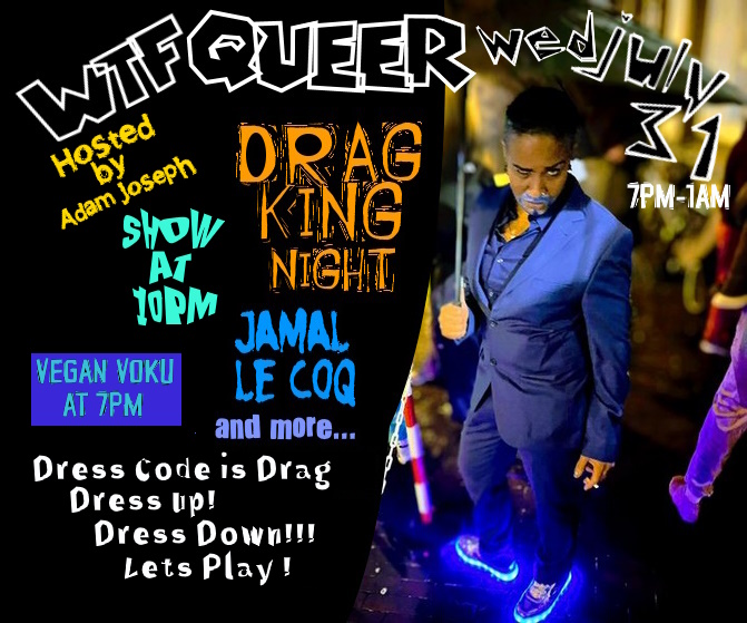 WTF Queer Wednesday presents Drag King Night